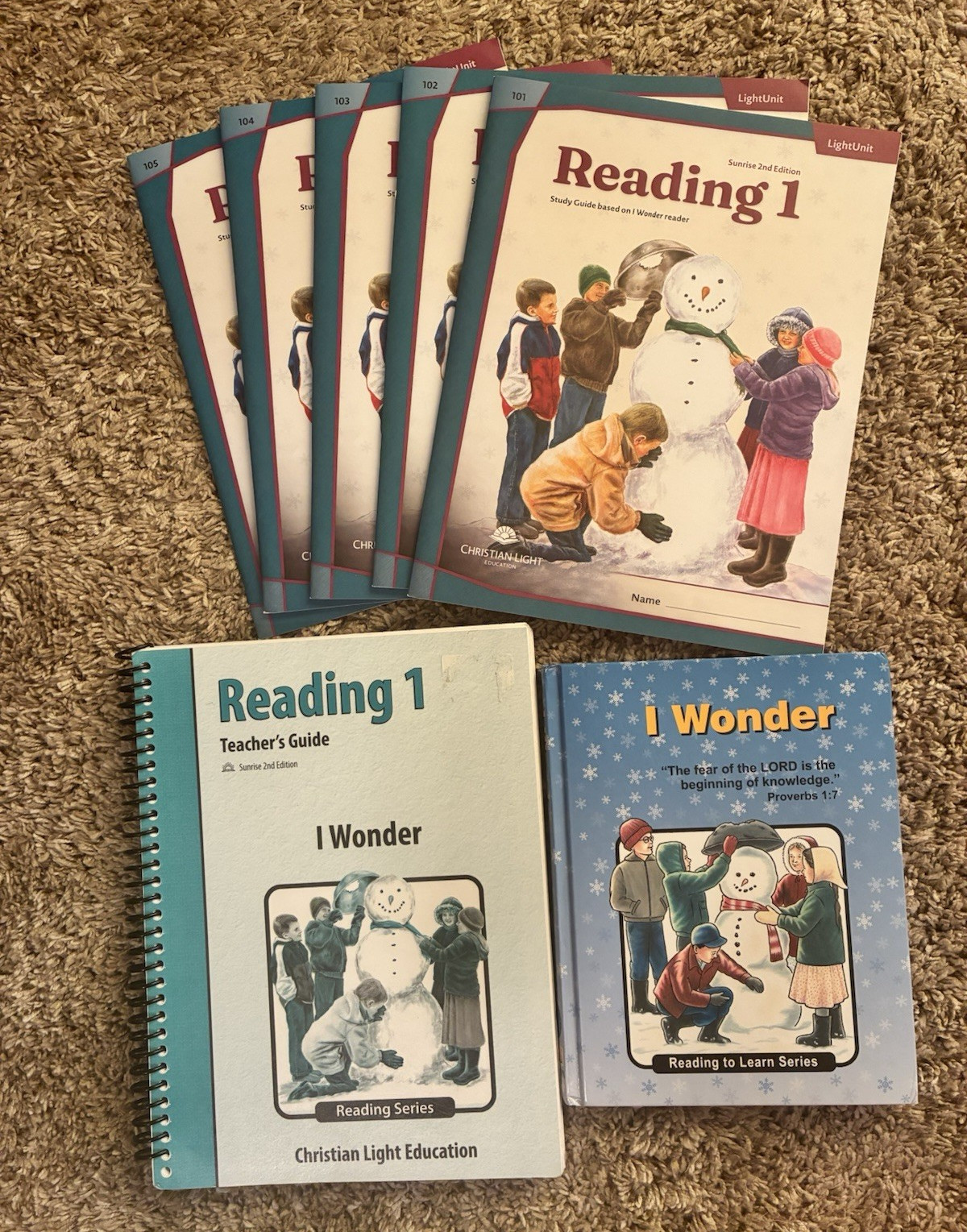 Christian Light Education Reading 1 I Wonder reader Teacher’s guide CLE