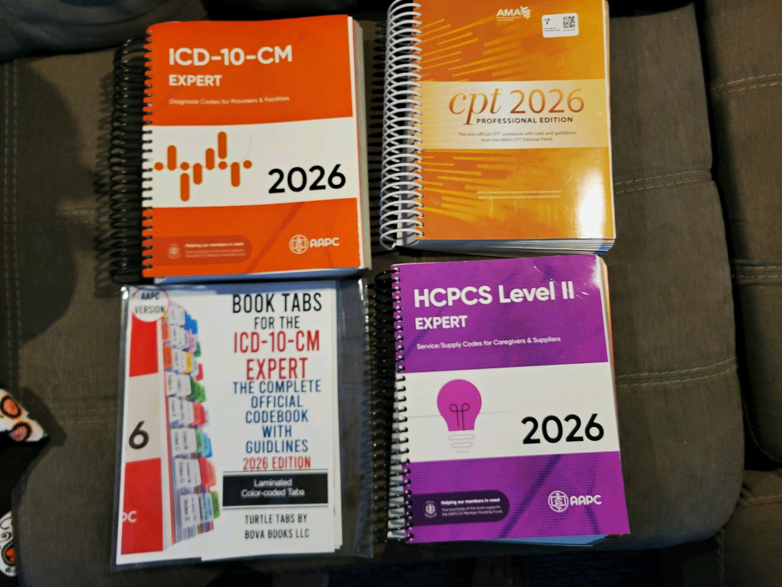 AAPC 2026 Spiral-Bound ICD-10-CM Expert HCPCS Level II Expert CPT Book