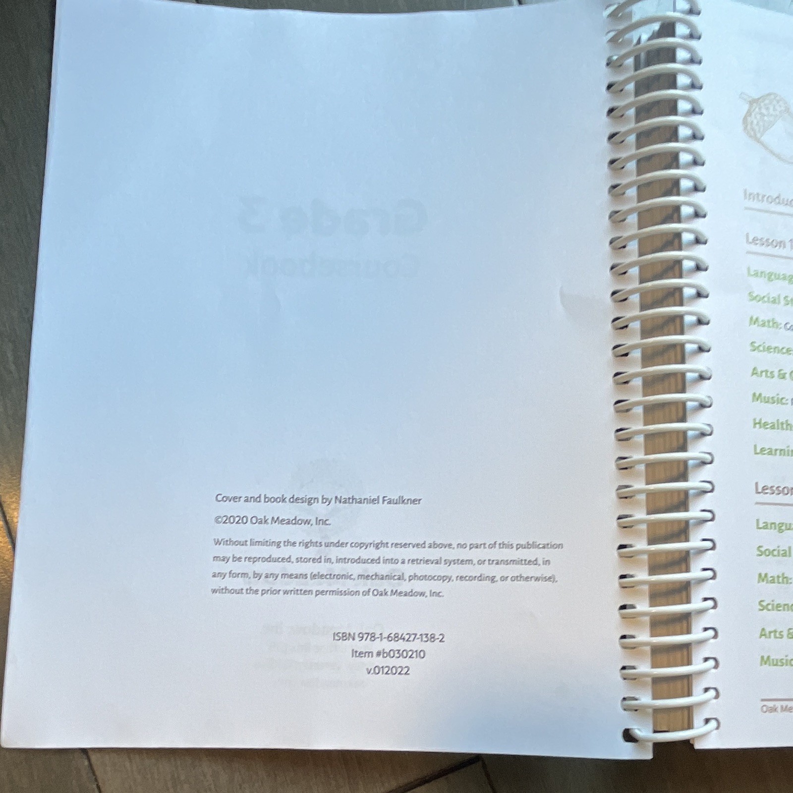 Oak Meadow Grade 3 Coursebook & Resource Book Set (2020) Spiral Bound